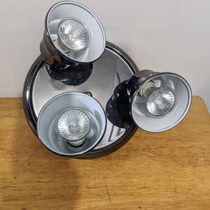 Modern Chrome Triple Light Fixture